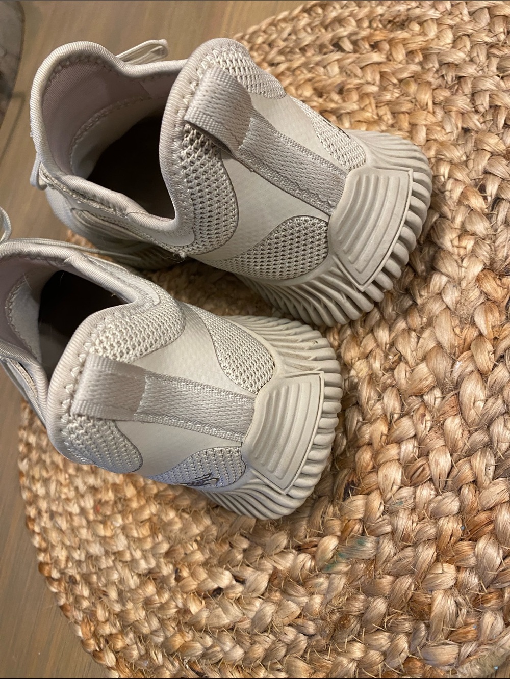 Skechers Women's Light Beige Knit Lace-Up Athletic Sneakers - Picture 3 of 6